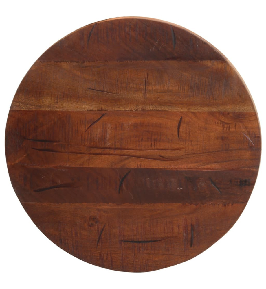 Dessus de table Ø 50x2,5 cm rond bois massif de récupération