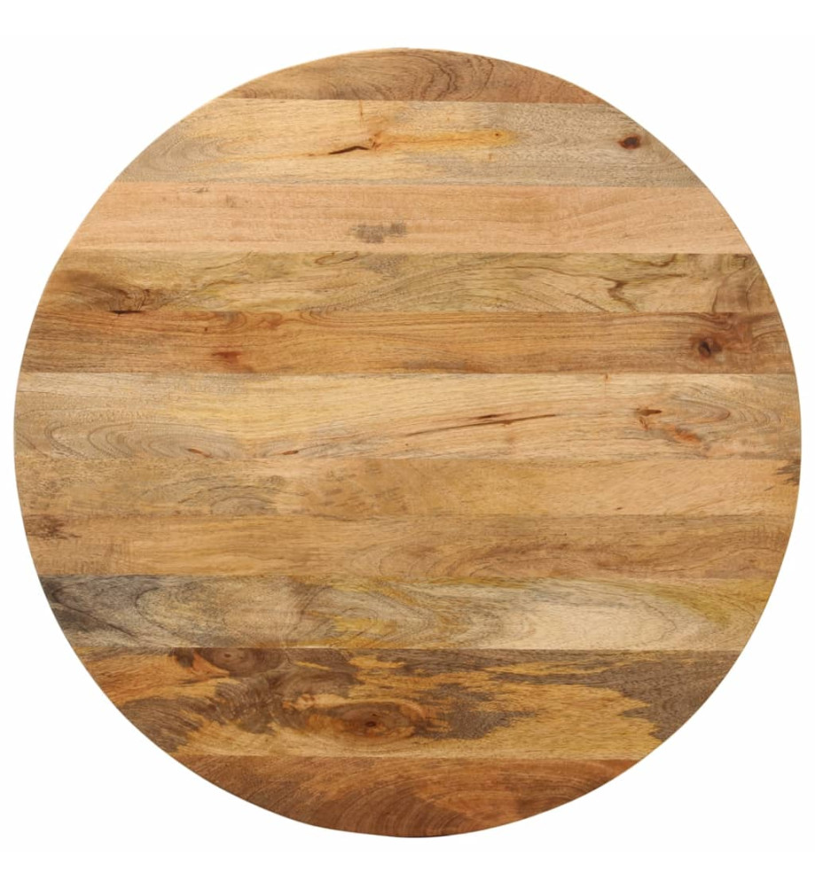 Dessus de table Ø 90x3,8 cm rond bois de manguier massif