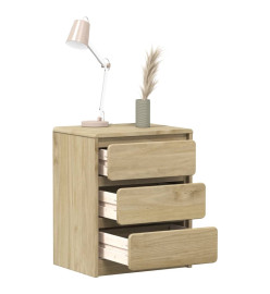 Table de chevet SAUDA chêne 44x35x56 cm bois de pin massif