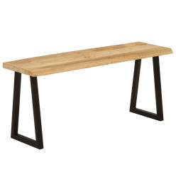 Banc avec bord vivant 105 cm bois de manguier massif