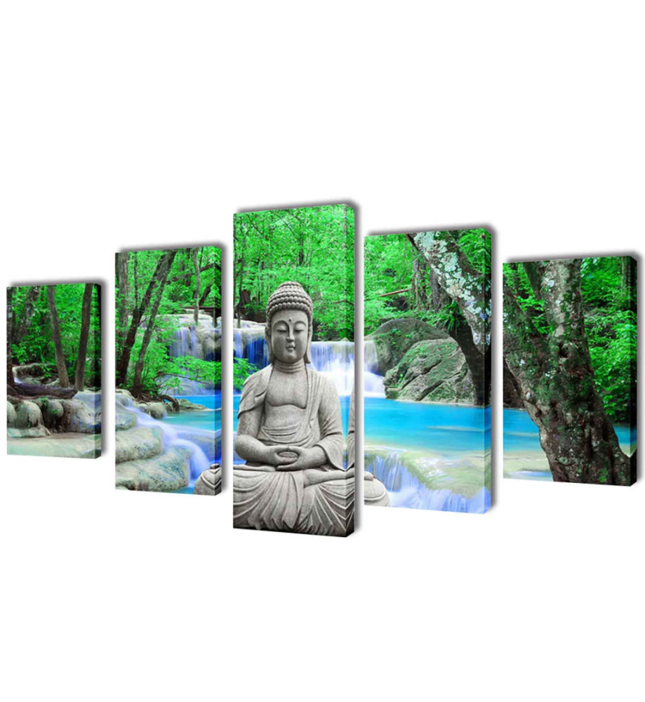 Set de toiles murales imprimées Bouddha 200 x 100 cm