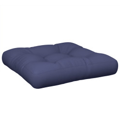 Coussin de palette bleu marine 60x60x12 cm tissu