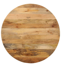 Dessus de table Ø 90x2,5 cm rond bois de manguier massif