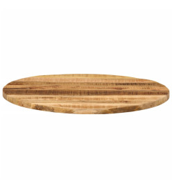 Dessus de table Ø 90x3,8 cm rond bois massif de manguier brut