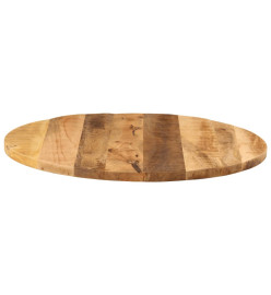 Dessus de table Ø 90x3,8 cm rond bois massif de manguier brut