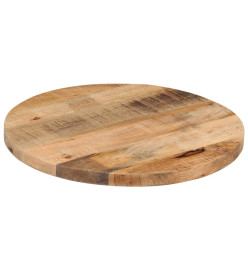 Dessus de table Ø 40x3,8 cm rond bois massif de manguier brut