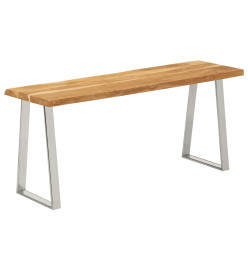 Banc avec bord vivant 105 cm bois d'acacia massif