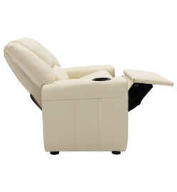 Fauteuil inclinable enfants Similicuir Blanc crème