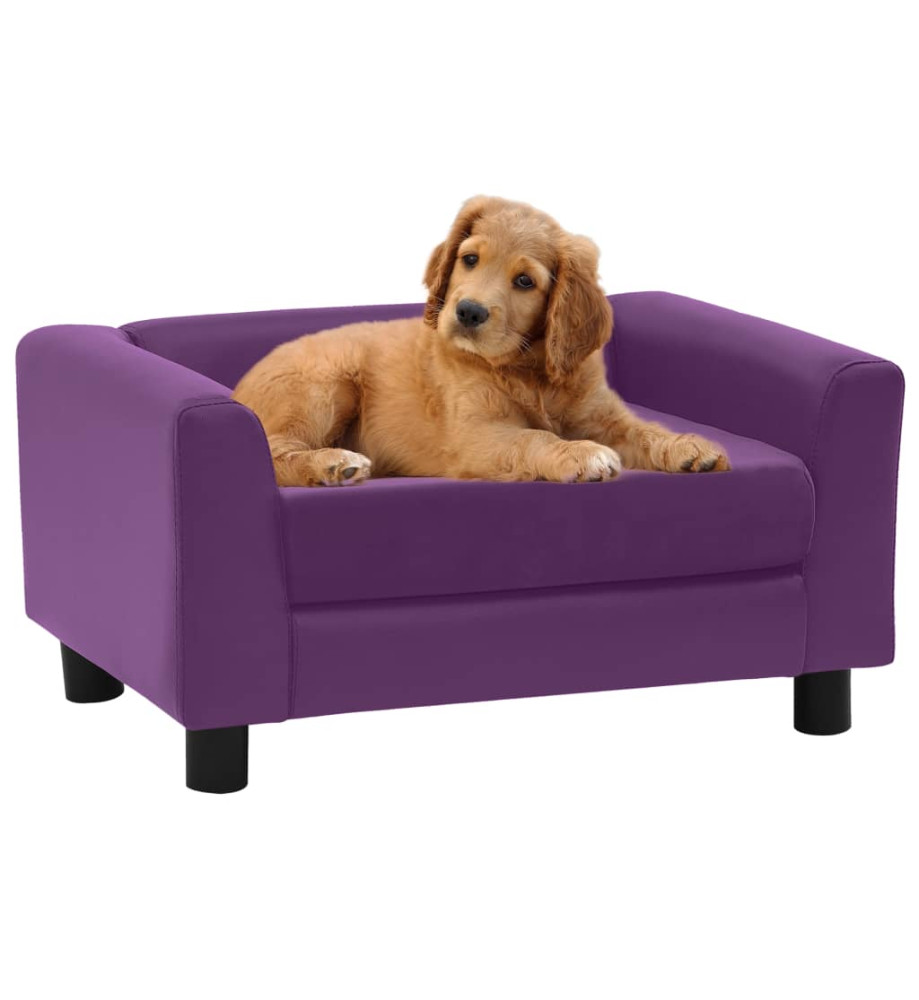 Canapé pour chien Bordeaux 60x43x30 cm Peluche et similicuir