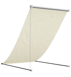 Auvent rétractable crème 100x150 m tissu et acier