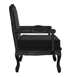 Fauteuil noir 64x64x90 cm velours