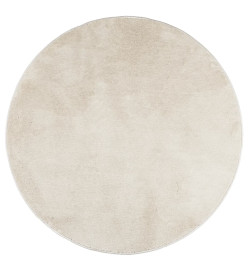 Tapis OVIEDO à poils courts beige Ø 100 cm