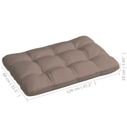 Coussins de canapé palette 7 pcs Taupe