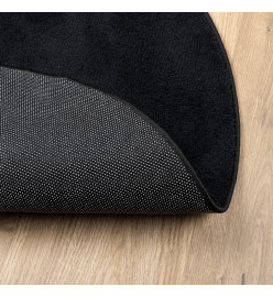 Tapis OVIEDO à poils courts noir Ø 160 cm