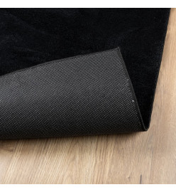 Tapis OVIEDO à poils courts noir 120x120 cm