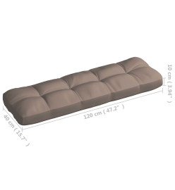 Coussins de canapé palette 7 pcs Taupe