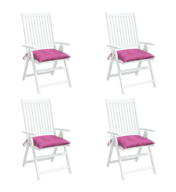 Coussins de chaise 4 pcs rose 50x50x7 cm tissu oxford