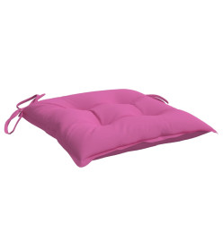 Coussins de chaise 4 pcs rose 50x50x7 cm tissu oxford