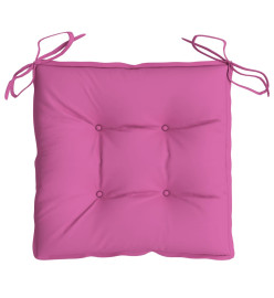 Coussins de chaise 4 pcs rose 50x50x7 cm tissu oxford