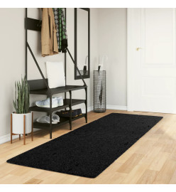 Tapis OVIEDO à poils courts noir 80x250 cm