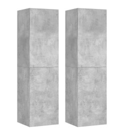 Ensemble de meuble TV 6 pcs Gris béton Aggloméré