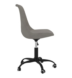 Chaise pivotante de bureau Gris clair Tissu