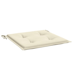 Coussins de chaise de jardin 4 pcs crème 40x40x3cm tissu oxford