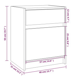 Table de chevet 40x31x50 cm Bois de pin massif