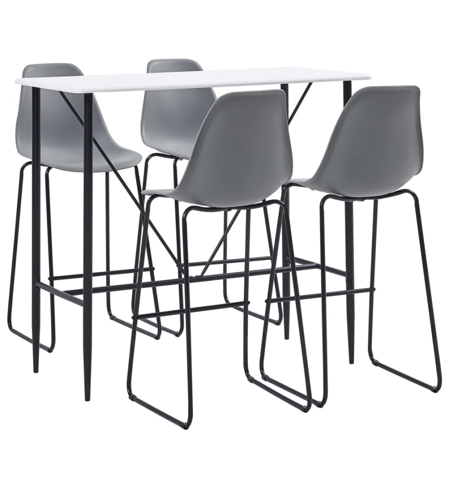 Ensemble de bar 5 pcs Plastique Gris