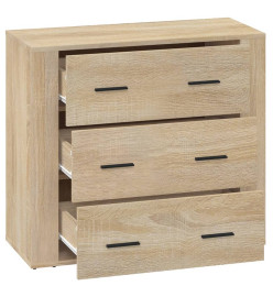 Buffet Chêne sonoma 80x33x70 cm Bois d'ingénierie