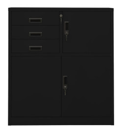 Armoire de bureau Noir 90x40x102 cm Acier