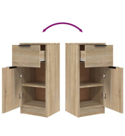 Buffets 2 pcs Chêne Sonoma 30x30x70 cm Bois d'ingénierie