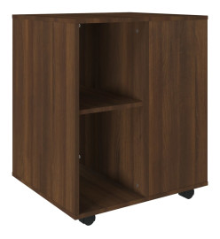 Armoire roulante Chêne marron 60x53x72 cm Bois d'ingénierie