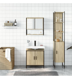 Ensemble de meubles de salle de bain 3 pcs chêne sonoma