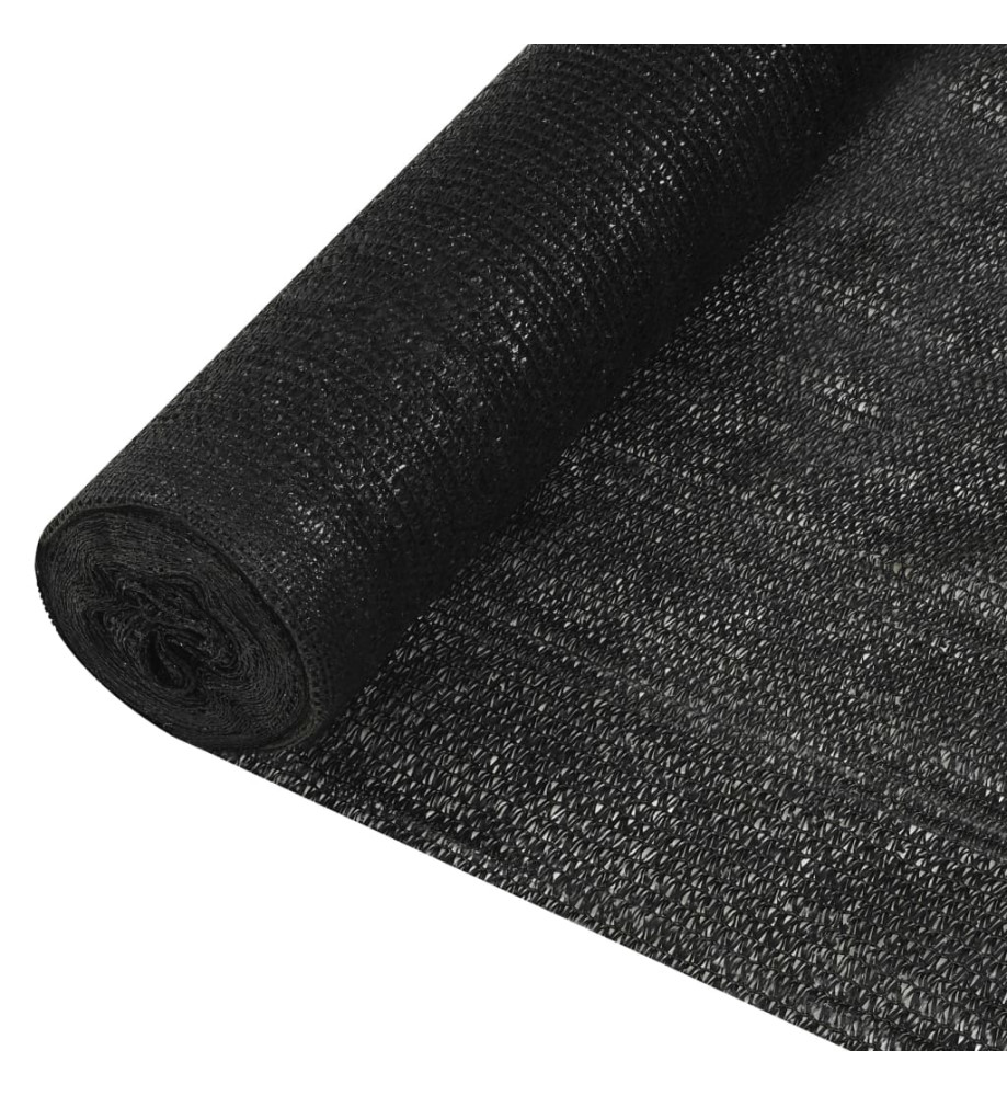 Filet brise-vue Noir 3,6x25 m PEHD 150 g/m²