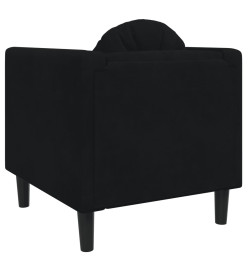 Fauteuil avec coussin noir velours