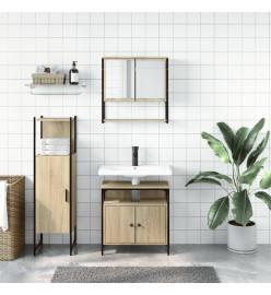 Ensemble de meubles de salle de bain 3 pcs chêne sonoma