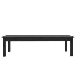 Table basse Noir 110x50x30 cm Bois massif de pin