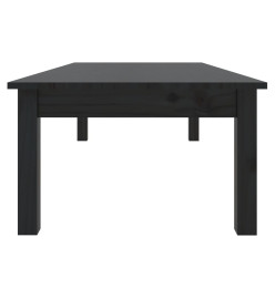 Table basse Noir 110x50x30 cm Bois massif de pin