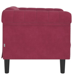 Fauteuil rouge bordeaux velours