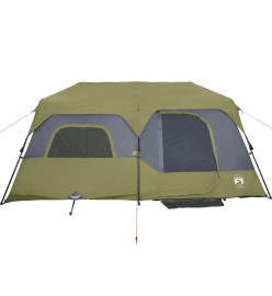 Tente de camping 9 personnes vert 441x288x217 cm