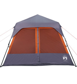 Tente de camping 9 personnes gris et orange 441x288x217 cm