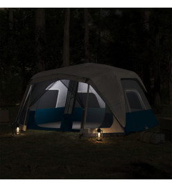 Tente de camping avec lumière LED bleu 443x437x229 cm