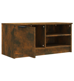 Meuble TV Chêne fumé 80x35x36,5 cm Bois d'ingénierie