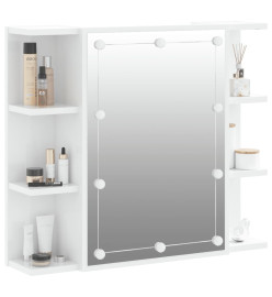 Armoire à miroir avec LED Blanc brillant 70x16,5x60 cm