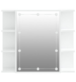 Armoire à miroir avec LED Blanc brillant 70x16,5x60 cm