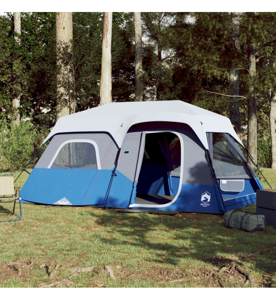 Tente de camping avec lumière LED bleu 441x288x217 cm