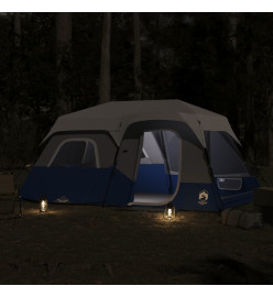 Tente de camping avec lumière LED bleu 441x288x217 cm