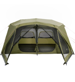 Tente de camping 10 personnes vert 443x437x229 cm