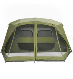 Tente de camping 10 personnes vert 443x437x229 cm